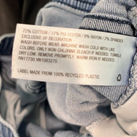 Art Class Super Skinny Moto Jeans Girls Size 16 Blue Elastic Waist Drawstring - Picture 8 of 8